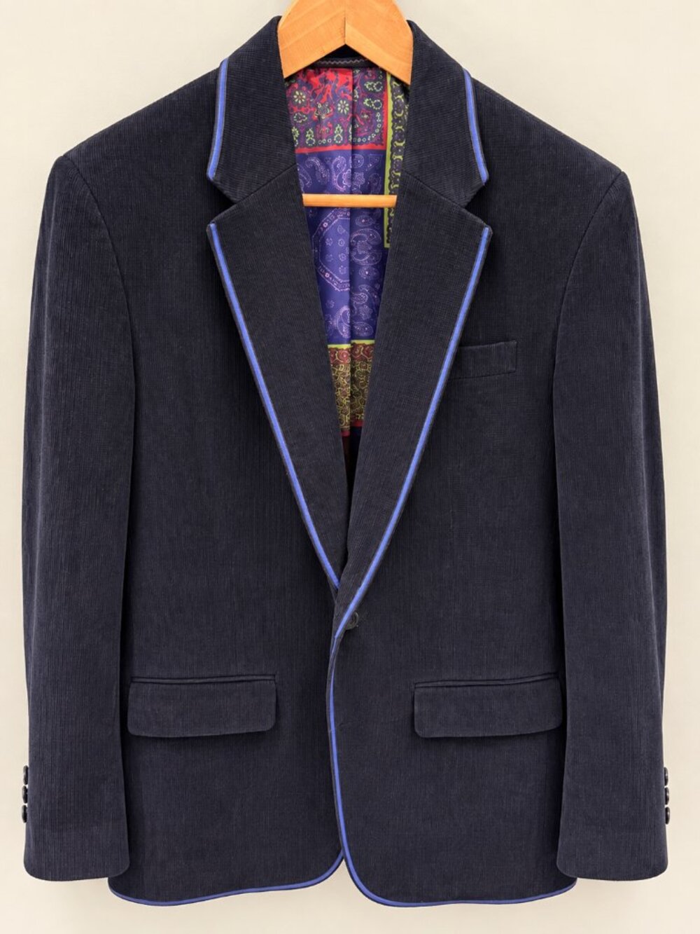 Robert Graham Navy Corduroy Blazer | Fits Like 42R